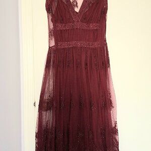 Beautiful Marron beaded dress